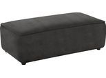Hocker W.SCHILLIG "around-the-block", grau (anthrazit z69), B:120cm H:39cm T:60cm, Longlife Xtra-Leder Z69: Das feinnarbige, gedeckte Softleder Z69 besticht durch seine außergewöhnliche Weichheit im trendigen »Vintage-Look«, Hautstärke 0, 9 - 1, 1 mm;Longlife fabric Flachgewebe T88 (100% Polyester), Hocker, Hocker, mit eleganter Biese