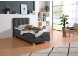 Boxbett HOME AFFAIRE, grau (anthrazit), B:108cm L:210cm, Komplettbetten, Boxbett, inklusive Kaltschaum-Topper und Bettkasten