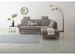 Ecksofa HOME AFFAIRE "Westerland L-Form", braun (latte), B:238cm H:90cm T:213cm, 100% Polyester, Sofas, Ecksofa, Federkern-Polsterung, wahlweise mit Bettfunktion, Bettkasten