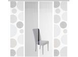 Schiebegardine VISION S "4ER SET BORDEN" Gr. 1, grau, B:60cm H:260cm, Polyester, Gardinen, Schiebegardine, HxB: 260x60, Schiebevorhang 4er Set Digitaldruck