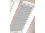 Dachfensterplissee SUNLINES "Young Style Crush", grau (grau, weiß), B:38,3cm H:59,5cm, Obermaterial: 100% Polyester, Plissees, Dachfensterplissee, mit Führungsschienen