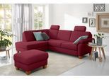 Ecksofa HOME AFFAIRE "Borkum L-Form, B: 249 cm - OTTO. Verlässliche Qualität.", rot (bordeaux), B:249cm H:87cm T:189cm, Struktur (100% Polyester);Luxus-Microfaser ALTARA NUBUCK (100% Polyester);MELROSE (100% Polyester);Luxus-Microfaser Toro (100% Polyester), Sofas, Ecksofa, optional Bettfunktion, Federkern