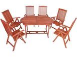 Garten-Essgruppe GARDEN PLEASURE "STOCKHOLM", braun (braun, braun, braun), B:290cm H:110cm T:400cm, FSC-zertifiziertes Massivholz, Sitzmöbel-Sets, Garten-Essgruppe, ausziehbar