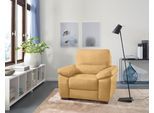 Sessel CALIA ITALIA "Gaia, in edlem Design und mit erstklassigem Sitzkomfort", gelb (mostaza), B:100cm H:92cm T:94cm, Luxus-Microfaser Ginevra (100% Polyester), Sessel, Sessel, aus pflegeleichtem Luxus-Microfaser Ginevra Hydro Care