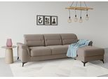Ecksofa SIT & MORE "Sinatra L-Form", grau (taupe), B:258cm H:85cm T:170cm, 90% Polyester, 10% Polyamid, Sofas, Ecksofa, mit Recamiere, optional mit Kopfteilverstellung und Armteilfunktion