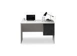 Schreibtisch HOME AFFAIRE "Coro, kleiner Computertisch, Bürotisch", weiß (weiß matt, schiefer, weiß), B:110cm H:75cm T:50cm, Tische, Schreibtisch, mit 1 Tür & 1 Schublade, Breite 110 cm, Made in Italy