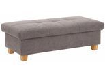Hocker HOME AFFAIRE "Lyla", grau, B:131cm H:42cm T:61cm, Luxus-Microfaser (100% Polyester);Microfaser PRIMABELLE (100% Polyester);Struktur fein (100% Polyester), Hocker, Hocker, mit Stauraum, Breite 131 cm