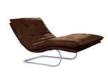 Relaxliege W.SCHILLIG "daily dreams", braun (tobacco z69), B:95cm H:91cm T:170cm, Longlife Xtra-Leder Z69: Das feinnarbige, gedeckte Softleder Z69 besticht durch seine außergewöhnliche Weichheit im trendigen »Vintage-Look«, Hautstärke 0, 9 - 1, 1 mm, Sofas, Relaxliege, in Waffelkissen-Optik, wahlweise mit Motor, silber matt, in 2 Breiten