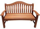 Gartenbank GARDEN PLEASURE "Kingston", braun (holzfarben), B:131cm H:91cm T:67cm, Massivholz, Sitzbänke, Gartenbank