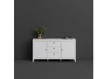 Sideboard HOME AFFAIRE "Madrid, Aufbewahrung, Schubladenschrank, Sideboard", weiß, B:151,2cm H:79,7cm T:38,4cm, Holzwerkstoff, Sideboards, Sideboard, mit 2 Türen und 3 Schubladen, Breite 151 cm, Höhe 80 cm
