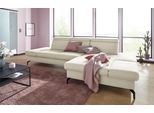 Ecksofa SIT & MORE "Brisbane L-Form", beige (creme), B:319cm T:181cm, Soft clean (98% Polyester, 2% Polyamid), Sofas, Ecksofa, Fußhöhe 15 cm, inklusive Sitztiefen-, Armteil- und Kopfteilverstellung