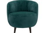 Sessel "LOOKS XIV Cocktailsessel", blau (petrol), B:72cm H:72cm T:76cm, 100% Polyester, LOOKS BY WOLFGANG JOOP, Sessel, Sessel, runde Form, perfekt für jeden Wohnraum als Einzelstück