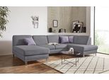 Wohnlandschaft SIT & MORE "Clio U-Form", grau, B:319cm H:89cm T:190cm, Sofas, Wohnlandschaft, wahlweise mit Bettfunktion und Bettkasten, inklusive Federkern