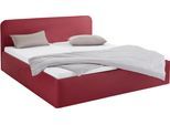 Polsterbett, rot, B:190cm L:210cm, Bezug Bett: wahlweise Microfaser (100% Polyester), Strukturstoff (77% Polyester, 23% Viskose) oder Kunstleder;Bonnell-Federkernmatratze: Mischgewebe (51% Polyprophlen, 39% Polyester, 10% Baumwolle);Kaltschaummatratze: Frottee (100% Polyester), Bezug abnehm- und waschbar bis 60C, WESTFALIA SCHLAFKOMFORT, Betten, Polsterbett, inkl. Bettkasten bei Ausführung mit Mat