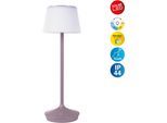 NÄVE LED Tischleuchte "Solarleuchte / Akkuleuchte "EMMI", lila (brombeer), 1, Ø 13cm H: 38cm, 1 Stk., Leuchten, Solarbetrieb, Akkubetrieb, CCT, Berührungssensor, Akkutischleuchte, LED Tischleuchte