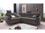 Ecksofa HOME AFFAIRE "Cardoso L-Form", grau, B:249cm H:90cm T:209cm, Luxus-Microfaser Lederoptik (100% Polyester);Luxus-Microfaser (100% Polyester);Luxus-Microfaser ALTARA NUBUCK (100% Polyester);Struktur (100% Polyester), Sofas, Ecksofa, Federkern, wahlweise mit Bett, Schubkasten, teilweise Relaxfunktion