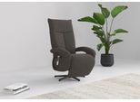 TV-Sessel SIT & MORE "Zoe, inkl. Kopfteilverstellung & 360 Drehfunktion", grau (fango), B:74cm H:112cm T:82cm, 100% Polyester, Sessel, TV-Sessel, wahlweise mit 2 Motoren, Akku & Aufstehhilfe