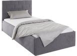 Polsterbett, grau (anthrazit), Liegefläche Länge B: 200cm x 100cm, Höhe Bettseite: 42cm, Bonnell-Federkernmatratze Gewicht bis: 100 kg H3, Bezug Bett: 100% Polyester;Bonnell-Federkernmatratze: 51% Polypropylen, 39% Polyester, 10% Baumwolle;Kaltschaummatratze: 100% Polyester, Bezug abnehm- und waschbar bis 60C, WESTFALIA SCHLAFKOMFORT, Betten, Polsterbett, inkl. Bettkasten bei Ausführung mit Matrat