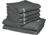 Handtuch Set ROSS "Sinfonie", grau (schiefer), Frottier, Frottier, Obermaterial: 100% Baumwolle, Handtuch-Sets, Handtuch Set, beinhaltet: Handtücher und Badetücher
