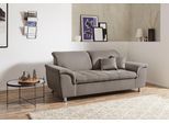 2-Sitzer DOMO COLLECTION "FRANZI zeitlos & elegant, moderne Sitzheftung", grau (stone), B:190cm H:81cm T:105cm, Sofas, 2-Sitzer, wahlweise mit Kopfteilverstellung, inklusive Zierkissen