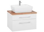 Waschbeckenunterschrank WELLTIME "Davos", weiß, B:60cm H:55cm T:47cm, Schränke, Waschbeckenunterschrank, Badmöbel, Waschtisch inkl. Waschbecken, Breite 60 cm
