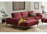 Ecksofa W.SCHILLIG "run, Designsofa mit tollem Sitzkomfort, bequem, L-Form", rot (ruby rot z73), B:319cm H:88cm T:178cm, Longlife Xtra-Leder Z73: Naturwalkleder der Luxusklasse aus den erlesensten Rohhäuten. Hautstärke 1, 1 – 1, 3 mm;ROHLEDER Jacquard-Flachgewebe Q2 W60 (63% Polyester, 37% Polyacryl);ROHLEDER Chenille-Flachgewebe Q2 W77 (68% Polyacryl, 32% Polyester);Stoff S37 (100% Polyester), So