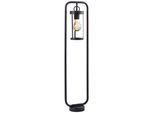 Außen-Stehlampe BRILLIANT "Sidney", schwarz (schwarz, transparent), B:20cm H:85cm T:12cm, Leuchten, Außen-Stehlampe, Außenstandleuchte, 85 cm, Laterne, E27, Metall/Glas, schwarz