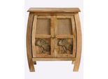 Kommode HEINE HOME, beige (natur), B:68cm H:75,5cm T:37,5cm, MDF, Metall, Sideboards, Kommode