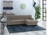 Ecksofa HOME AFFAIRE "Balme L-Form", grau (stone), B:239cm H:75cm T:152cm, 100% Polyester, Sofas, Ecksofa, Inkl. Zierkissen, wahlweise mit Bettfunktion