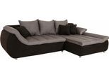 Ecksofa HOME AFFAIRE "Imolla modern, Breite 270cm, bequem, aktuelle Steppung im Sitz, L-Form", schwarz (schwarz, grau), B:270cm H:90cm T:104cm, Luxus-Microfaser ALCAZAR (100% Polyester) / Struktur (100% Polyester);Zierkissen: 100% Polyester;Microfaser PRIMABELLE (100% Polyester) / Luxus-Microfaser ALCAZAR (100% Polyester), Sofas, Ecksofa, inkl. Bettfunktion und Bettkasten