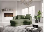 Recamiere SIT & MORE "Samba", grün (olive), B:208cm H:76cm T:120cm, 95% Polyester, 5% Polyamid, Sofas, Recamiere, moderne organische Form, inkl. 3 loser Rückenkissen