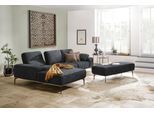 Ecksofa W.SCHILLIG "run, Designsofa mit tollem Sitzkomfort, L-Form", schwarz (nachtschwarz z73), B:299cm H:88cm T:178cm, Longlife Xtra-Leder Z73: Naturwalkleder der Luxusklasse aus den erlesensten Rohhäuten. Hautstärke 1, 1 – 1, 3 mm;ROHLEDER Jacquard-Flachgewebe Q2 W60 (63% Polyester, 37% Polyacryl);ROHLEDER Chenille-Flachgewebe Q2 W77 (68% Polyacryl, 32% Polyester);Stoff S37 (100% Polyester), So