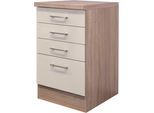 Unterschrank FLEX-WELL "Nepal", braun (kaschmir glanz, sonoma eiche), B:50cm H:86cm T:60cm, Holzwerkstoff, Schränke, Unterschrank, (B x H x T) 50 x 85/86 x 60 cm, mit praktischen Schubkästen