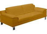 2,5-Sitzer EGOITALIANO "Shakira, Design und Sitzkomfort auf hohem Niveau, tolle Details", gelb, B:216cm H:84cm T:92cm, Leder »BULL« (echtes Rindsleder). Geschliffenes, pigmentiertes und behandeltes Rindsleder mit einer Dicke von 1, 3-1, 5 mm. Dieses Leder zeigt eine ziemlich weiche Hand mit einem halb undurchsichtigen Aussehen. Es handelt sich um ein geschütztes Leder. Eine leichte Deckschicht sch
