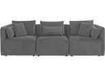 3-Sitzer OTTO HOME "Nöre", grau, B:262cm H:86cm T:90cm, 92% Polyester, 8% Polyamid, Sofas, 3-Sitzer, 3 Teile, in vielen Bezugsqualitäten und Farben s. auch "Nöre"