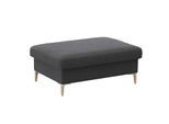 Pouf FLEXLUX "Fiore", grau (dervit grau), B:97cm H:34cm T:66cm, Aluminium, Holz teilmassiv, Poufs, Pouf, Kaltschaum, Füße Alu+ Eiche