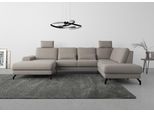 Wohnlandschaft SIT & MORE "Cinturo U-Form", grau (steelgrau), B:345cm H:88cm T:226cm, Sofas, Wohnlandschaft, inklusive Sitztiefenverstellung und Federkern, Sitzhöhe 45 cm