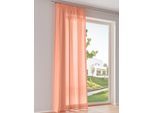Gardine HEINE HOME Gr. 2, papaya, B:140cm H:175cm, Polyester, Gardinen, Gardine