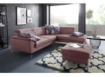 Ecksofa SIT & MORE "Percy L-Form", lila (flieder), B:270cm H:80cm T:235cm, Sofas, Ecksofa, 15 cm Fußhöhe, Sitztiefenverstellung, wahlweise in 2 Fußfarben