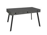 Schreibtisch MÄUSBACHER "Big System Office", grau (schwarzstahl, graphit, schwarz, graphit), B:140cm H:65cm T:70cm, Tische, Schreibtisch, Breite 140 cm