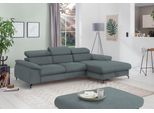 Ecksofa COTTA "Kitty L-Form, B: 242 cm", grau (niagara), B:244cm H:72cm T:166cm, Microfaser (100% Polyester);Flachgewebe (100% Polyester), Sofas, Ecksofa, mit Kopfteilverstellung, optional Bettfunktion & Bettkasten