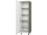 Vorratsschrank KOCHSTATION "KS-Trea SV60-195", weiß (weiß, eichefarben grau), B:60cm H:195cm T:56cm, Schränke, Vorratsschrank, Höhe 195 cm, Breite 60 cm