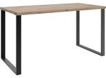 Schreibtisch WIMEX "Norderney", weiß (schwarz, braun), B:140cm H:75cm T:70cm, Tische, Schreibtisch, aus Holzwerkstoff und Metall, 140x70cm