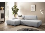 Ecksofa HOME AFFAIRE "TORGE, Schlafsofa Cord, Samtvelours u. Strukur fein, Couch in L-Form", grau (hellgrau), B:276cm H:82cm T:164cm, 100% Polyester, Sofas, Ecksofa, Schlaffunktion und Bettkasten, Liegefläche: 210x125 cm, neues Design