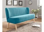 2-Sitzer HOME AFFAIRE "Campi", blau (petrol), B:140cm H:81cm T:67cm, Luxus-Microfaser (100% Polyester);Hochflorige Microfaser (100% Polyester), Sofas, 2-Sitzer, bequemes Küchensofa, frei im Raum stellbar