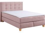 Boxspringbett HOME AFFAIRE "Moulay", lila (flieder), B:154cm L:231cm, Komplettbetten, Boxspringbett, inkl. Topper, in Überlänge 220 cm, 3 Härtegrade, auch in H4