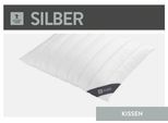 Baumwollkissen SPESSARTTRAUM "Silber", weiß, B:80cm L:80cm, Bettdecken Bezug: 100% Baumwolle. Kopfkissen Bezug: 100% Baumwolle. Kopfkissen Füllung: 100% Polyester, Kopfkissen, Baumwollkissen, hergestellt in Deutschland, allergikerfreundlich