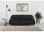 3-Sitzer COTTA "Maranello", schwarz, B:216cm H:86cm T:93cm, 64% Polyurethan, 25% Polyester, 11% Baumwolle, Sofas, 3-Sitzer