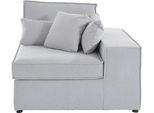 Sofaelement OTTO HOME "Florid", grau (hellgrau), B:100cm H:75cm T:100cm, Baumwollmix (60% Baumwolle/40% Leinen);Struktur fein (100% Polyester);Samtoptik (100% Polyester);Samtvelours (100% Polyester);Struktur (100% Polyester);Struktur recycelt (100% recyceltes Polyester), Polsterelemente, Sofaelement, als Teil eines Modulsofas,, fester Sitzkomfort, auch in Cord