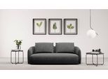 3-Sitzer TRENDMANUFAKTUR "Shawn Designsofa, elegant geschwungen Armlehnen, bequem", schwarz (jet schwarz), B:226cm H:87cm T:99cm, 100% Polyester, Sofas, 3-Sitzer, organischer Form, mit hochwertigem Bezug